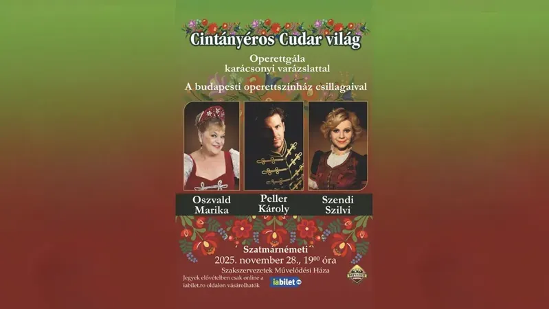Satu Mare: Cintányéros Cudar Világ – Adventi Operett Gála Erdélyben