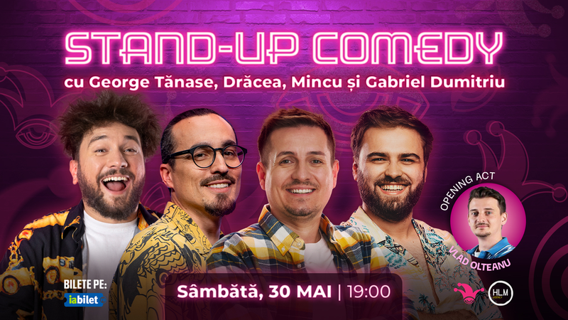 The Fool: Stand-up comedy cu George Tănase, Drăcea, Mincu și Gabriel Dumitriu