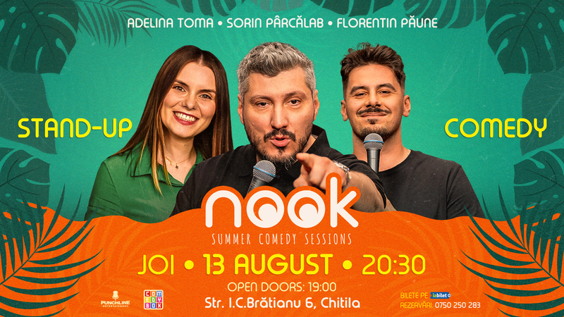 Chitila: Stand-up comedy cu Sorin Pârcălab, Adelina Toma și Florentin Păune