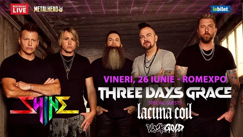 Three Days Grace, Lacuna Coil & Black Gold la Romexpo