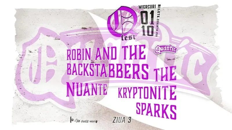 QFest – Ziua III – Robin and the Backstabbers | The Kryptonite Sparks | Nuante