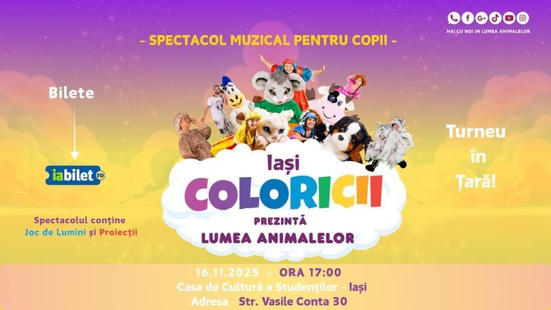 Iasi: Coloricii prezintă lumea animalelor