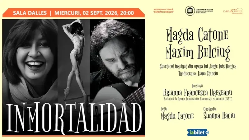 INMORTALIDAD – teatru poetic cu Magda Catone & Maxim Belciug