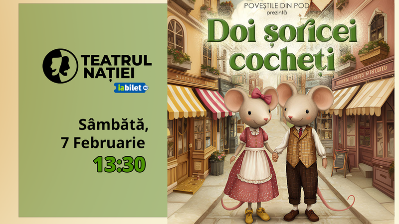 Ploiesti: Doi șoricei cocheți - Teatru pentru copii