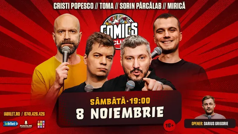 Stand-up cu Cristi Popesco, Toma, Sorin și Mirică la ComicsClub!