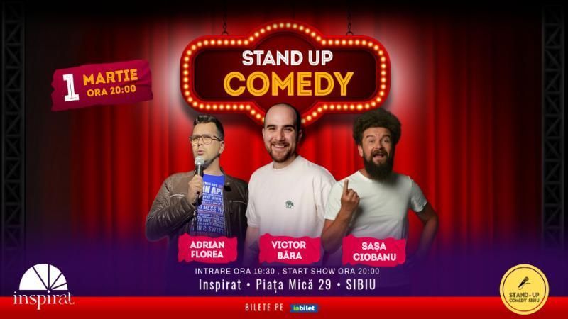 Sibiu: Stand-Up Comedy cu Băra, Sașa & Adrian