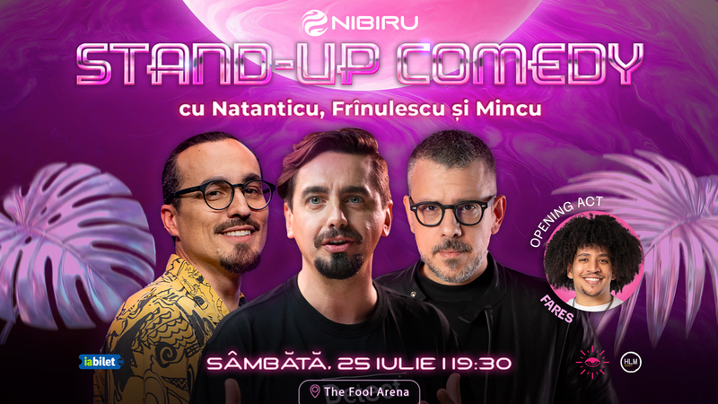 Costinești: The Fool Arena: Stand-up comedy cu Frînculescu, Mincu și Natanticu