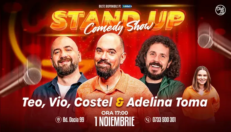 Stand-up Comedy cu Teo, Vio, Costel - Adelina Toma la Club 99