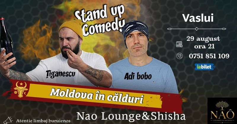 Vaslui: Stand-up comedy cu Tiganescu si Adi Bobo | Moldova in calduri