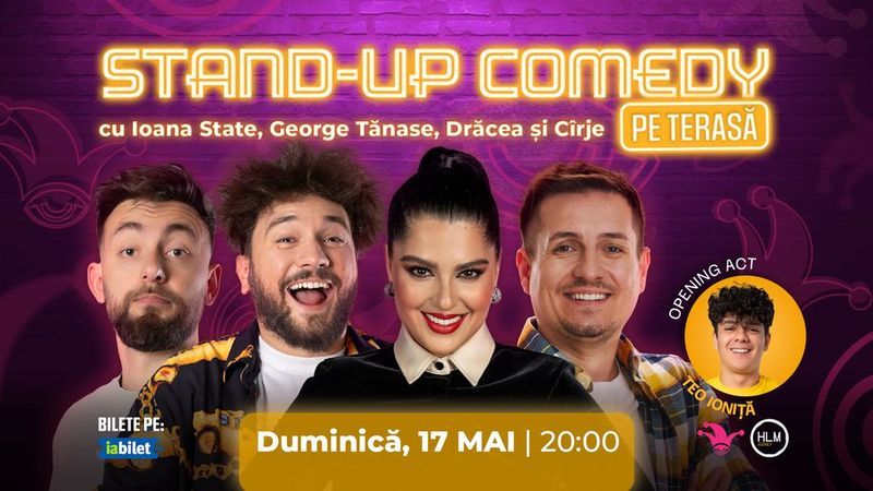 The Fool Terasa: Stand-up comedy cu Ioana State, George Tănase, Drăcea și Cîrje
