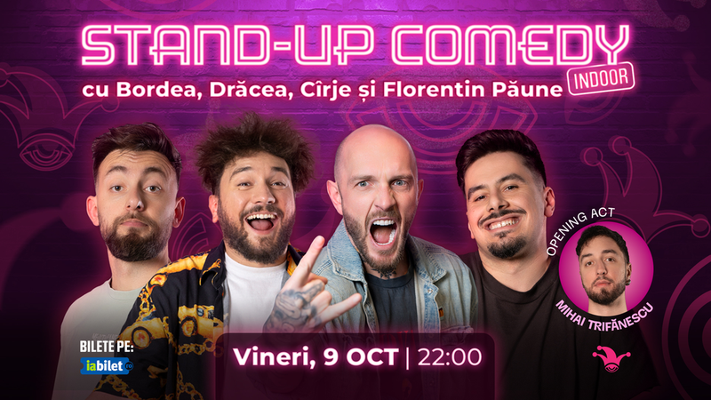 The Fool: Stand-up comedy cu Bordea, Drăcea, Cîrje și Florentin Paune