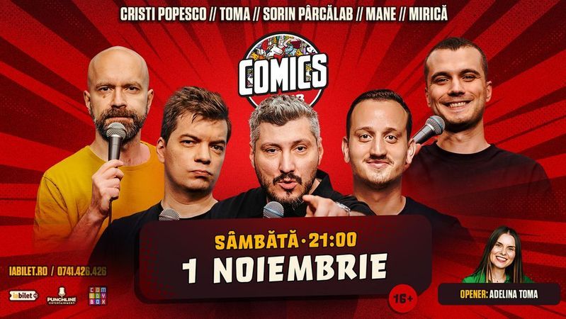Stand-up cu Cristi Popesco, Sorin, Toma, Mane Voicu și Mirică  la Comics Club!