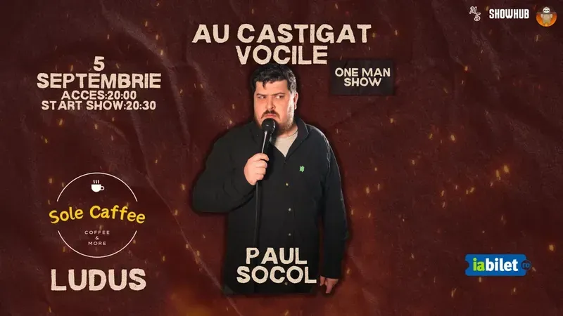 Ludus: Stand-Up Comedy "Au Castigat Vocile" cu Paul Socol