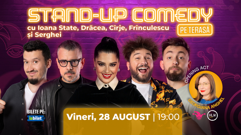 The Fool Terasa: Stand-up comedy cu Cîrje, Drăcea, Ioana State, Frînculescu și Serghei