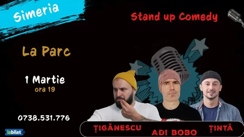 Simeria: Stand-up comedy show cu Tiganescu, Tinta si Adi Bobo