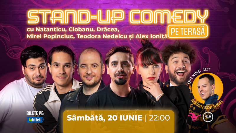 The Fool Terasa: Stand-up comedy cu Natanticu, Ciobanu, Drăcea, Mirel Popinciuc, Teodora Nedelcu și Alex Ioniță
