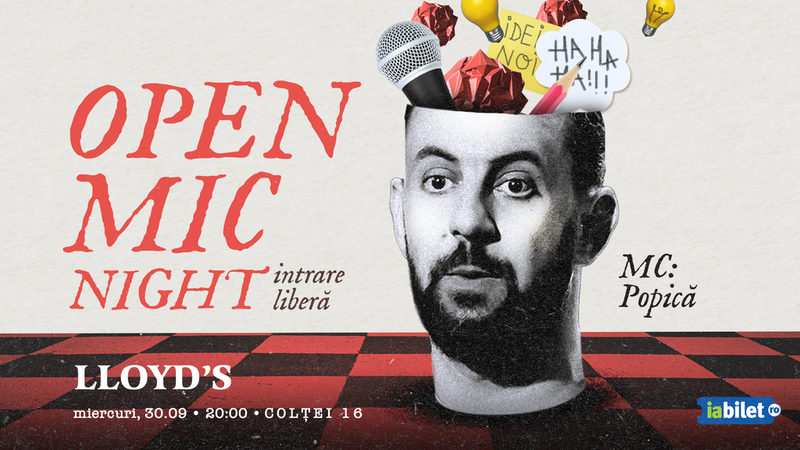 Lloyd's: Stand-up comedy Open Mic cu MC Popică 30.09