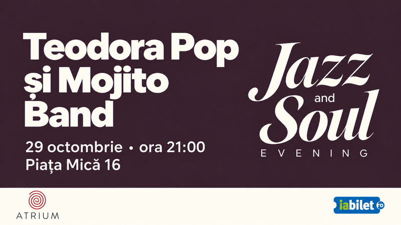 Sibiu: Teodora Pop • În Culori - Cafe concert • Soul • Pop Fusion