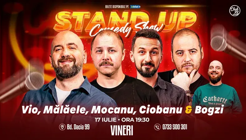 Stand-up Comedy cu Vio, Mălăele, Mocanu, Andrei Ciobanu - Bogzi la Club 99