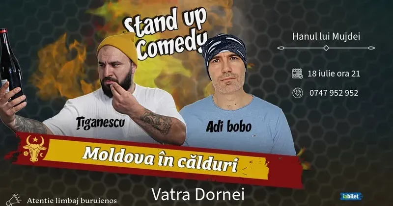 Vatra Dornei: Stand-up comedy cu Tiganescu și Adi Bobo