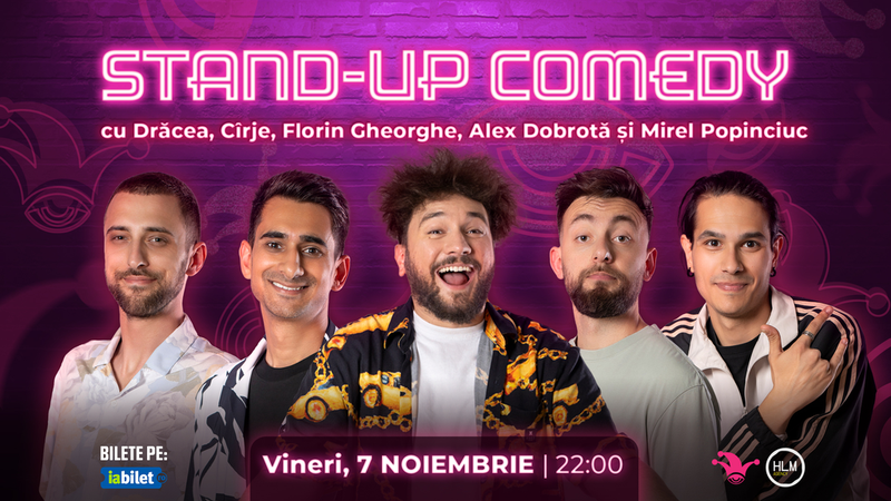 The Fool: Stand-up comedy cu Drăcea, Cîrje, Florin Gheorghe, Alex Dobrotă și Mirel Popinciuc