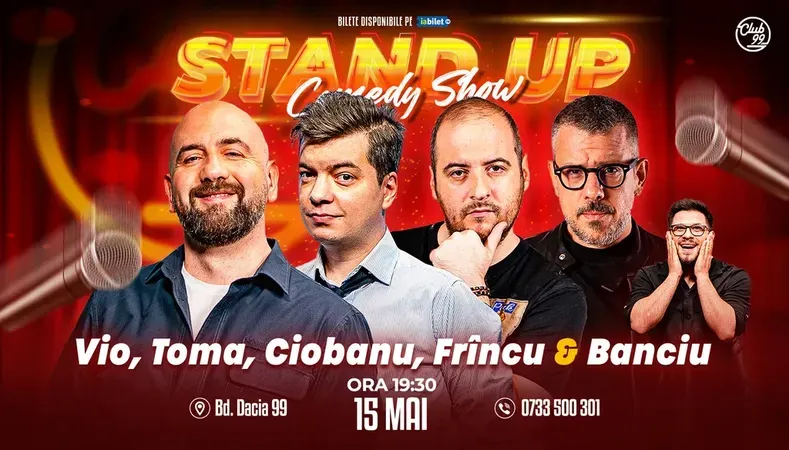 Stand-up Comedy cu Vio, Toma , Andrei Ciobanu, Frîncu, Banciu la Club 99