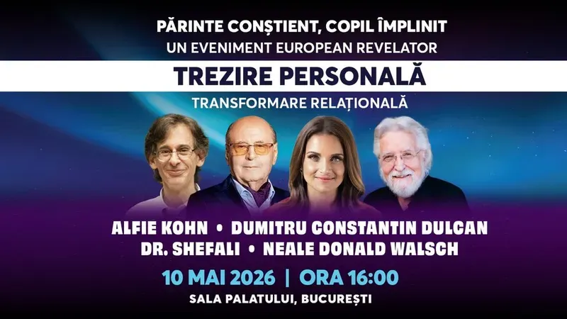 Dr. Shefali • Alfie Kohn •  Dumitru Constantin Dulcan • Neale Donald Walsch: "Părinte conștient, Copil împlinit"