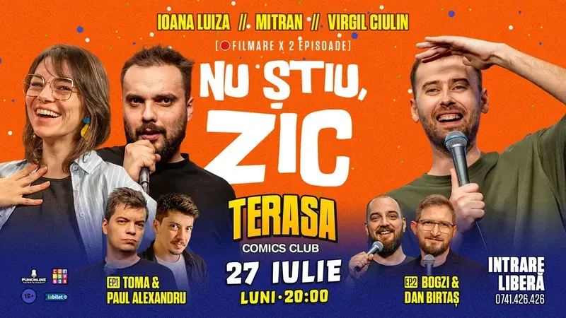 Filmare Nu știu, zic! 2 episoade pe Terasa ComicsClub!