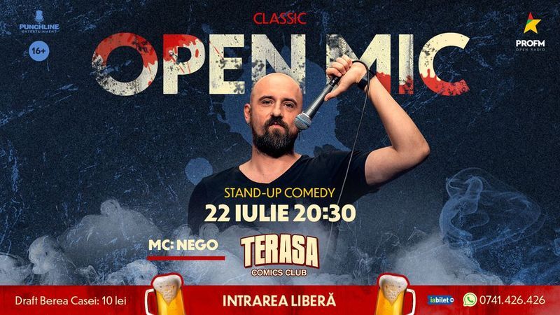 Stand-up Comedy Open mic la ComicsClub!