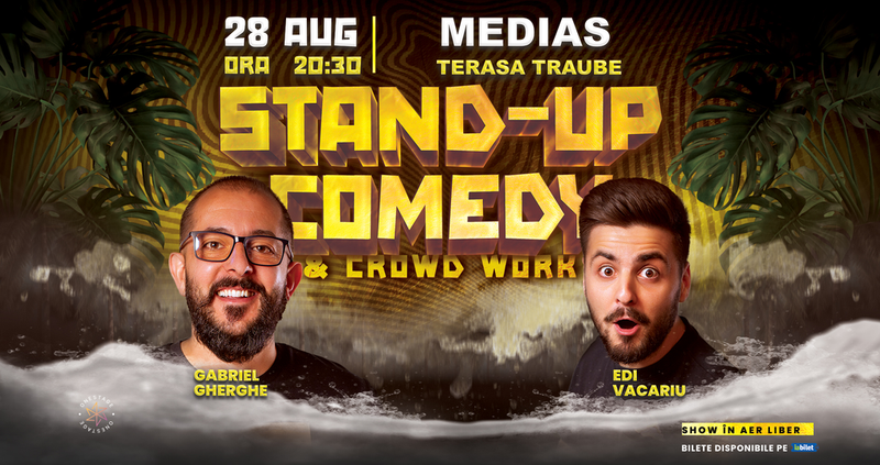 Medias: Stand-Up & Crowdwork pe terasă cu Gabriel Gherghe și Edi Vacariu