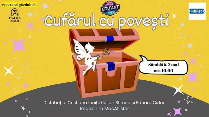 „Cufărul cu povești” – spectacol interactiv pentru copii