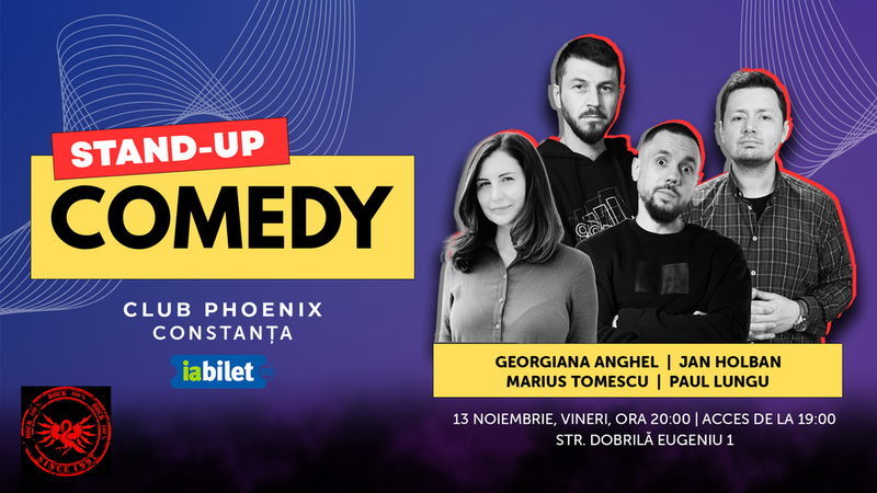 Constanta: Stand-up Comedy Show cu Georgiana Anghel, Jan Holban, Marius Tomescu si Paul Lungu