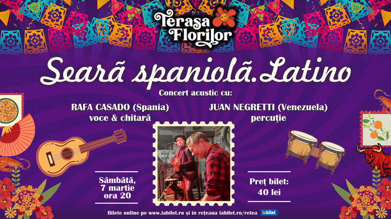 Seară spaniolă/latino: Concert acustic cu Rafa Casado si Juan Negretti