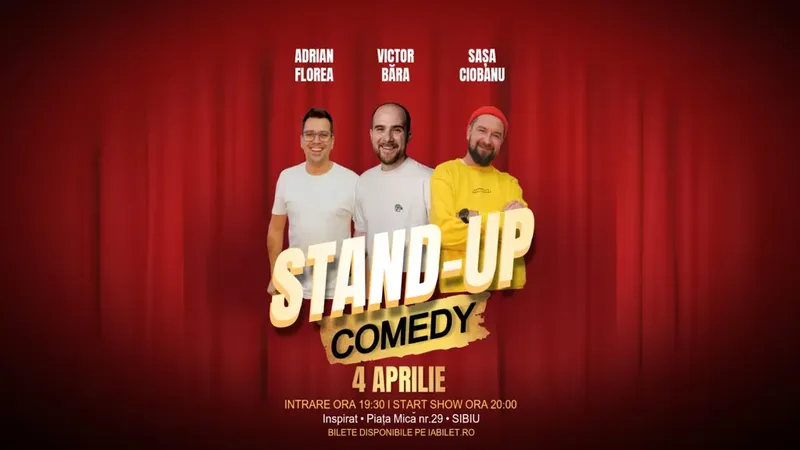 Sibiu: Stand-Up Comedy cu Victor Băra, Sașa & Adrian