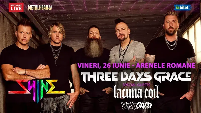 Three Days Grace, Lacuna Coil & Black Gold la Arenele Romane