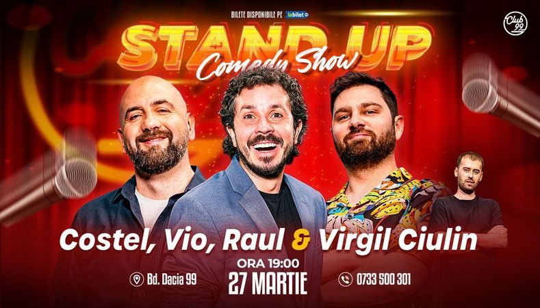 Stand-up Comedy cu Vio, Costel, Raul Gheba - Virgil Ciulin la Club 99