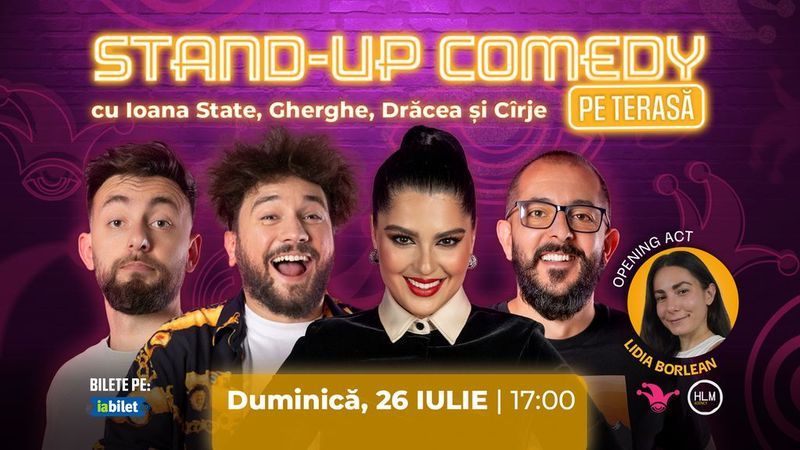 The Fool Terasa: Stand-up comedy cu Drăcea, Cîrje, Ioana State și Gherghe