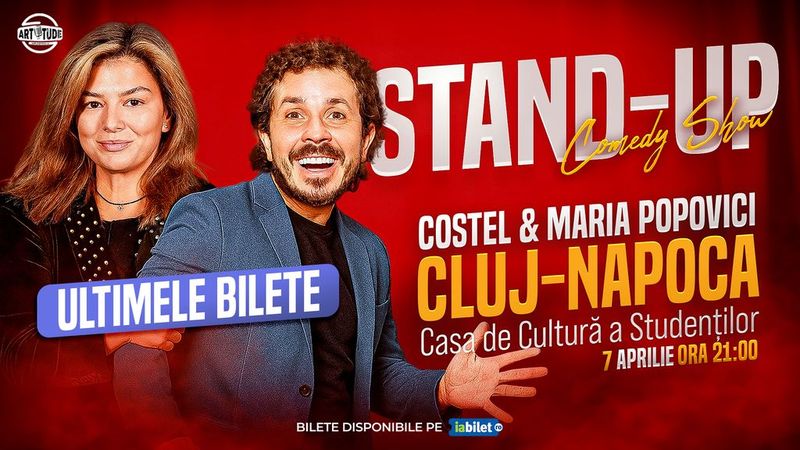 Cluj-Napoca: Costel și Maria Popovici - Stand Up Comedy Show | ORA 21:00