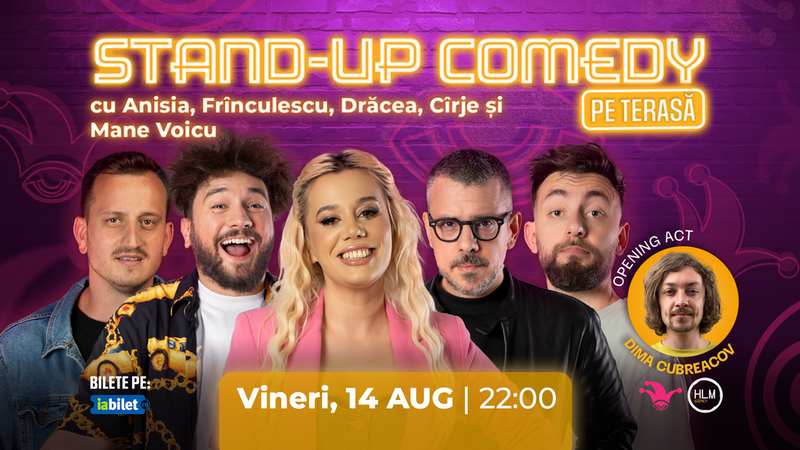 The Fool Terasa: Stand-up comedy cu Drăcea, Cîrje, Anisia, Mane Voicu și Frînculescu