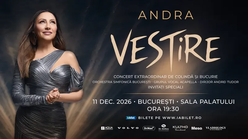 A Treia Sală! București: Andra - “VESTIRE” • 11 dec. (Concert Extraordinar de Crăciun)