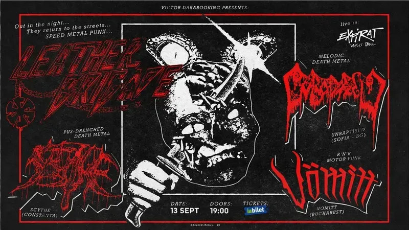 Infama revenire Leather Brigade cu Scythe, Unbaptised și Vömitt