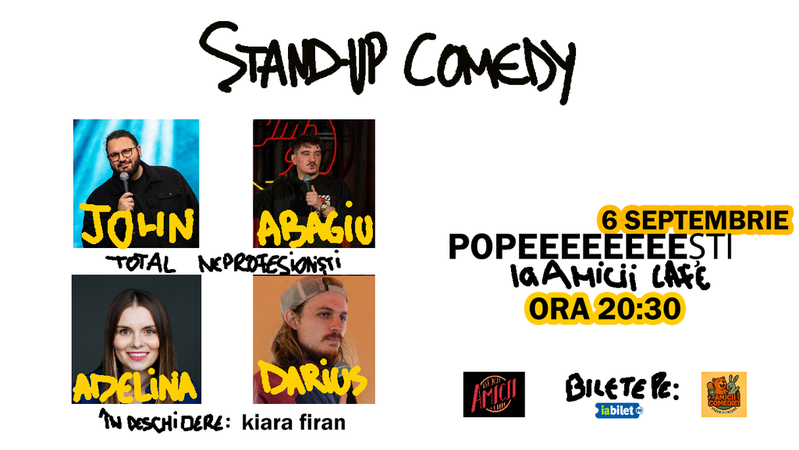 Popești Leordeni: Stand-Up Comedy cu John, Adelina Toma, Teodor Abagiu și Darius Grigorie | Total Neprofesioniști