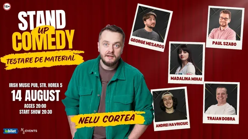 Cluj-Napoca: Stand-Up Comedy - Testare de material cu Cortea, George, Mădălina, Szabo, Havriciuc și Traian