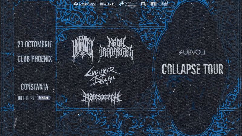 Constanța: Collapse Tour — Hakairi, Neon Prophecies și Engineer Of Death
