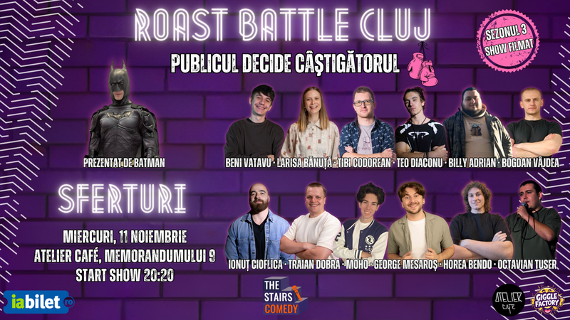 Cluj-Napoca: Roast Battle | Stand-up Comedy Show | Sferturi | Publicul decide câștigătorul | by The Stairs Comedy