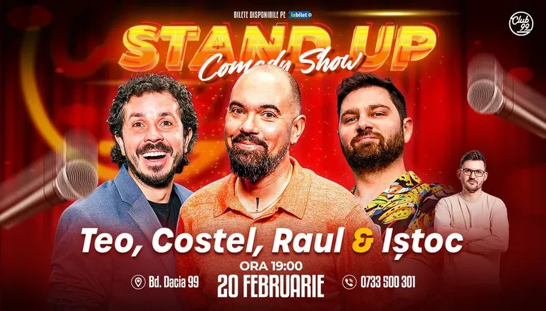 Stand-up Comedy cu Teo, Raul Gheba, Costel - Petrică Iștoc la Club 99