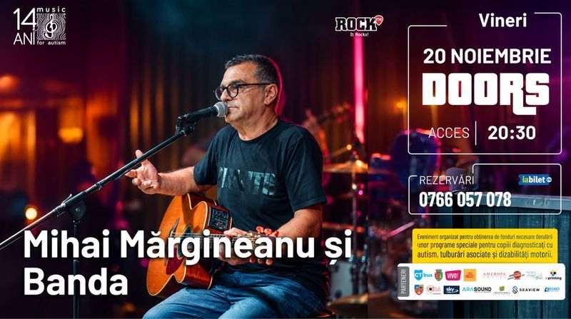 Constanța: Concert caritabil - Mihai Margineanu & Banda