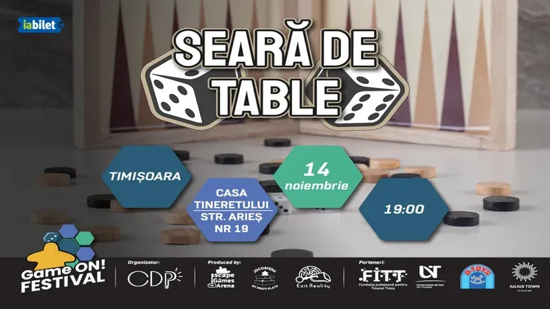 Timisoara: Seară de Table x Game ON! Festival
