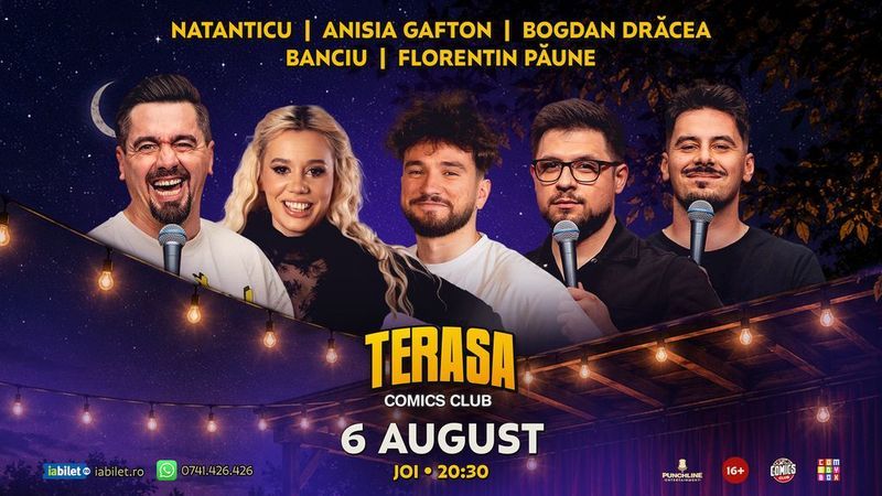 Stand-up cu Natanticu, Anisia, Banciu, Drăcea și Florentin Păune pe Terasa ComicsClub!