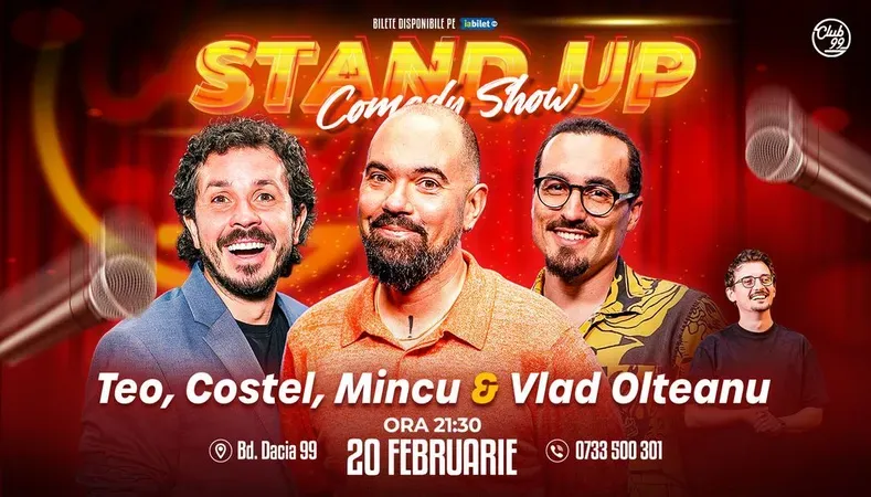 Stand-up Comedy cu Teo, Mincu, Costel - Vlad Olteanu la Club 99
